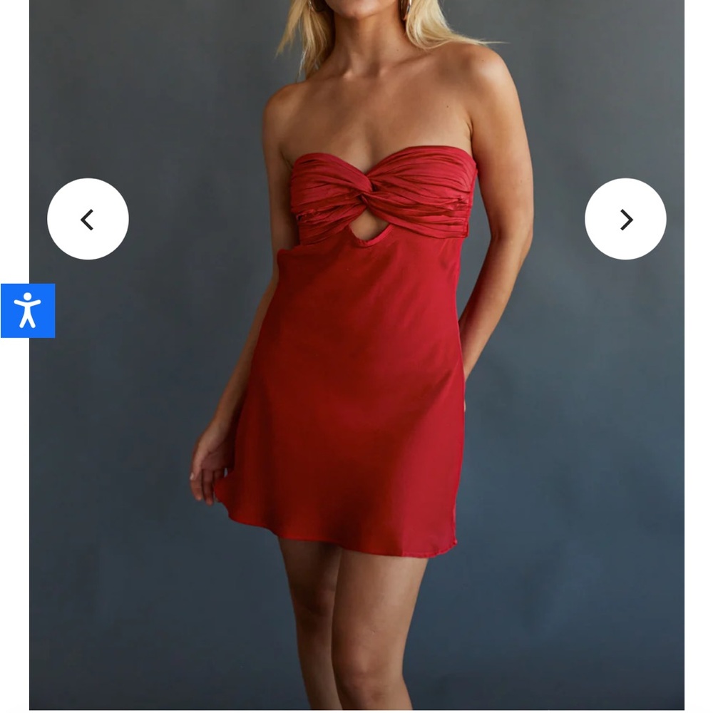 Red mini American thread dress size medium